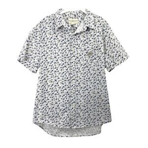 Denim & Supply Ralph Lauren floral cotton button down shirt Sz L white‎ blue